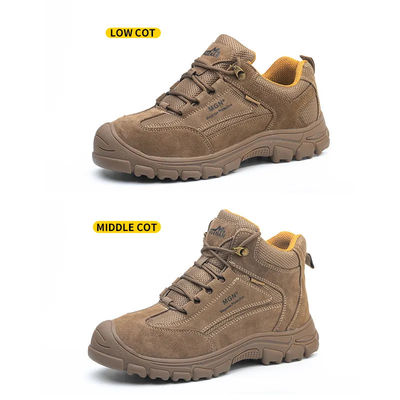 ซื้อ สแตนเลส Toe รองเท้าความปลอดภัยสะดวกสบายผู้ชาย สีน้ําตาล รองเท้าทํางานกับ Kevlar online manufacture