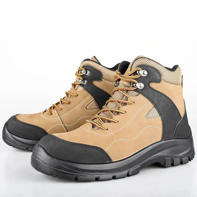 ซื้อ สีเหลือง Steel Toe Cap รองเท้าทํางาน CE Mens Nubuck Boots สําหรับฤดูหนาว online manufacture