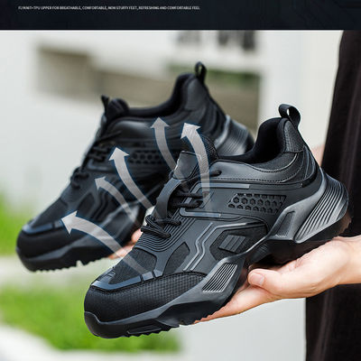 ซื้อ Kevlar Midsole TPU Flying Knit รองเท้าทํางานด้วยรองเท้าเหล็กกันแทง และรองเท้า EVA ที่หายใจ online manufacture