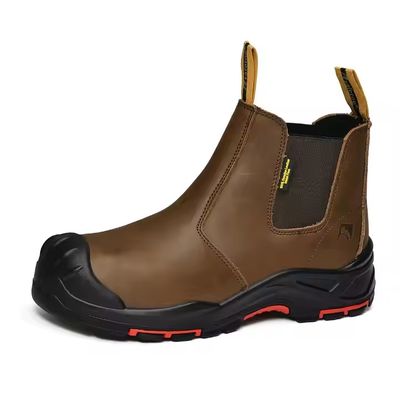 ซื้อ OEM Brown Genuine Leather Work Shoes Insulation Safety Shoes Kevlar Safety Boots Security Work Booots Pu+rubber Sole online manufacture