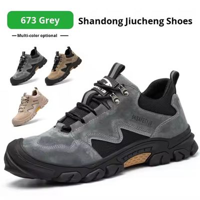 ซื้อ OEM Kevlar Construction Safety Shoes Pigskin Work Shoes Steel Toe Anti Smashing Rubber Sole Safety Shoes online manufacture