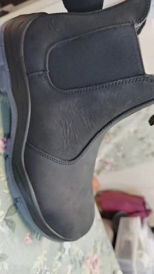 ซื้อ OEM Brown Genuine Leather Safety Boots Plastic Toe Kevlar Chelsea Safety Shoes PU+Rubber Sole Work Shoes Security Work Boots online manufacture