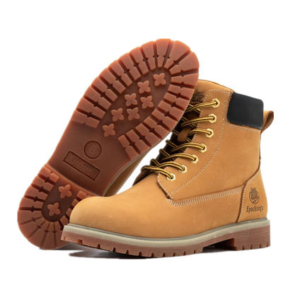 ซื้อ Yellow Style Martin Boots Cowhide Leather Boots Rubber Sole Boots With Lace-up online manufacture