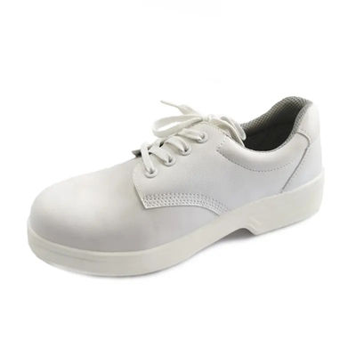 รองเท้าหนังสังเคราะห์แบบไมโครไฟเบอร์ ที่ทนการสลัด รองเท้าโรงพยาบาลที่ป้องกันสแตตติก รองเท้าโรงละครสีขาว