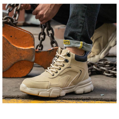 รองเท้ารองเท้าเซฟตี้ Kevlar ผ้าใบไมโครไฟเบอร์ รองเท้าทํางานด้วยสแตนเลส และยาง