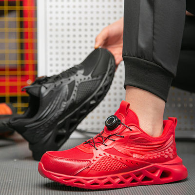 รองเท้าป้องกันอุตสาหกรรม TPU+Microfiber+Flying Knit ที่มีพื้น EVA และพื้นกลาง Kevlar