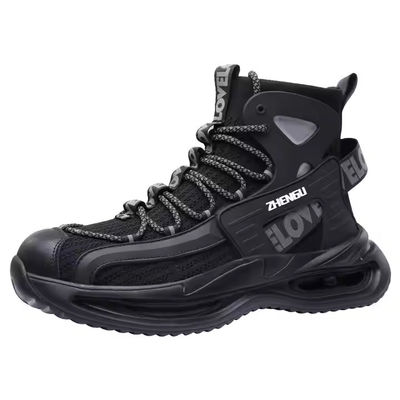 EVA เซลล์ สีเทา / สีดํา Flying Stitch Safety Boots OEM เซลล์ทํางานความปลอดภัยด้วยสแตนเลส Toe และ Kevlar Midsole
